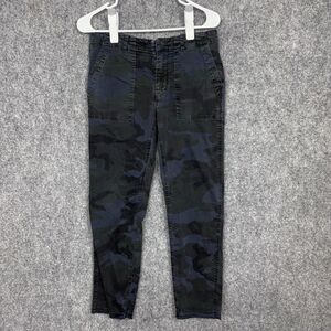 Nili Lotan Pants Womens Size XS Blue Camo Jenna Crop Military